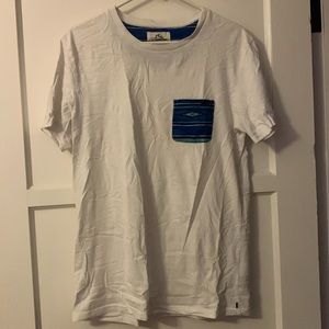 3 for $9!😎 Rusty surf brand medium white tee shirt with accent pocket
